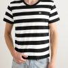 Cropped Logo-Embroidered Striped Cotton-Jersey T-Shirt - FR Cropped Logo-Embroidered Striped Cotton-Jersey T-Shirt - FR