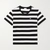 Cropped Logo-Embroidered Striped Cotton-Jersey T-Shirt Cropped Logo-Embroidered Striped Cotton-Jersey T-Shirt