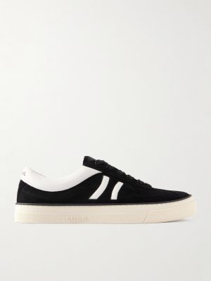 Logo-Print Leather-Trimmed Suede Sneakers Logo-Print Leather-Trimmed Suede Sneakers