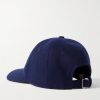 Logo-Appliquéd Virgin Wool-Blend Flannel Baseball Cap - BK