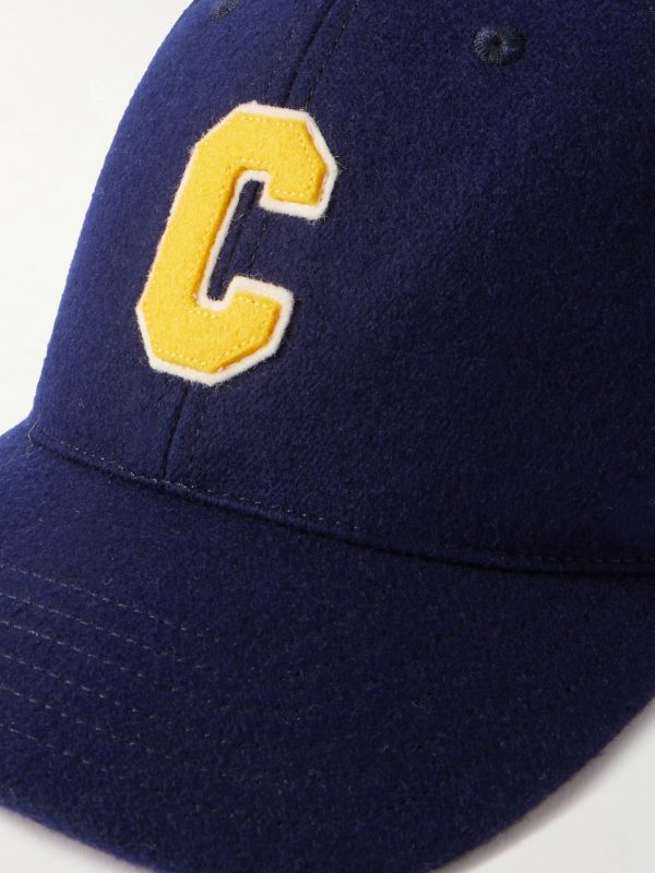 Logo-Appliquéd Virgin Wool-Blend Flannel Baseball Cap - CU