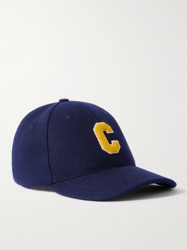 Logo-Appliquéd Virgin Wool-Blend Flannel Baseball Cap