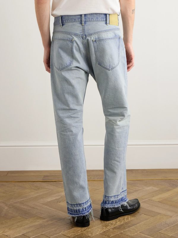 Wesley Straight-Leg Distressed Jeans - BK