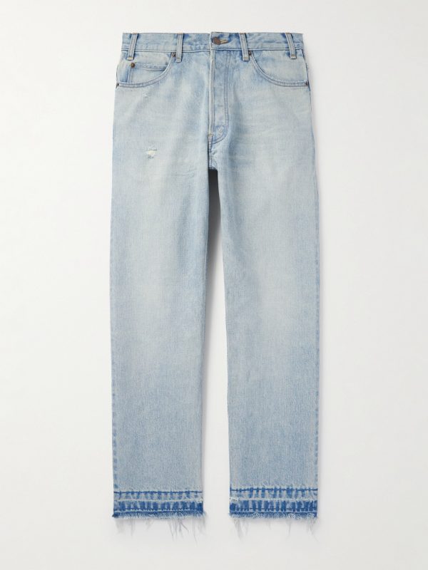 Wesley Straight-Leg Distressed Jeans