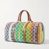 Medium Voyage Leather-Trimmed Wool Weekend Bag - BK Medium Voyage Leather-Trimmed Wool Weekend Bag - BK