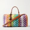 Medium Voyage Leather-Trimmed Wool Weekend Bag Medium Voyage Leather-Trimmed Wool Weekend Bag