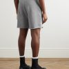 Wide-Leg Logo-Print Cotton-Jersey Shorts - BK Wide-Leg Logo-Print Cotton-Jersey Shorts - BK