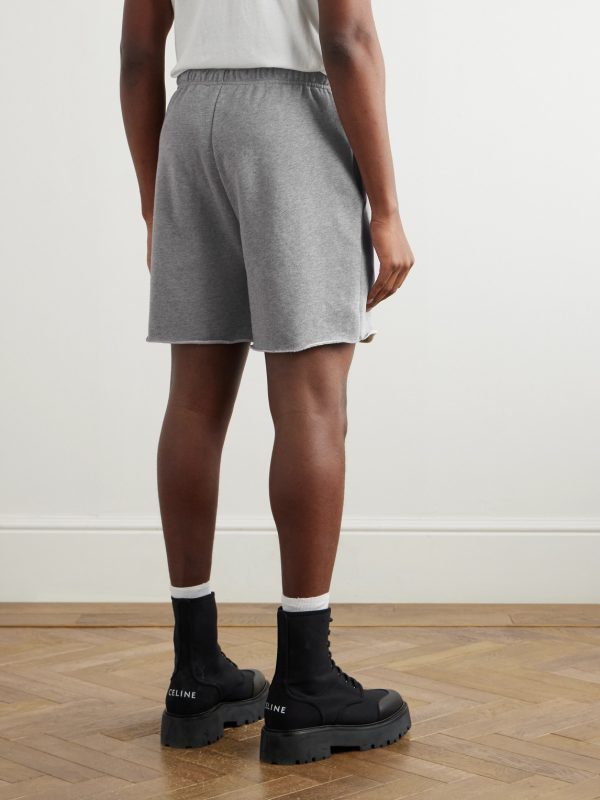 Wide-Leg Logo-Print Cotton-Jersey Shorts - BK Wide-Leg Logo-Print Cotton-Jersey Shorts - BK