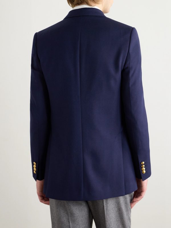 Camden Double-Breasted Gabardine Blazer - BK Camden Double-Breasted Gabardine Blazer - BK