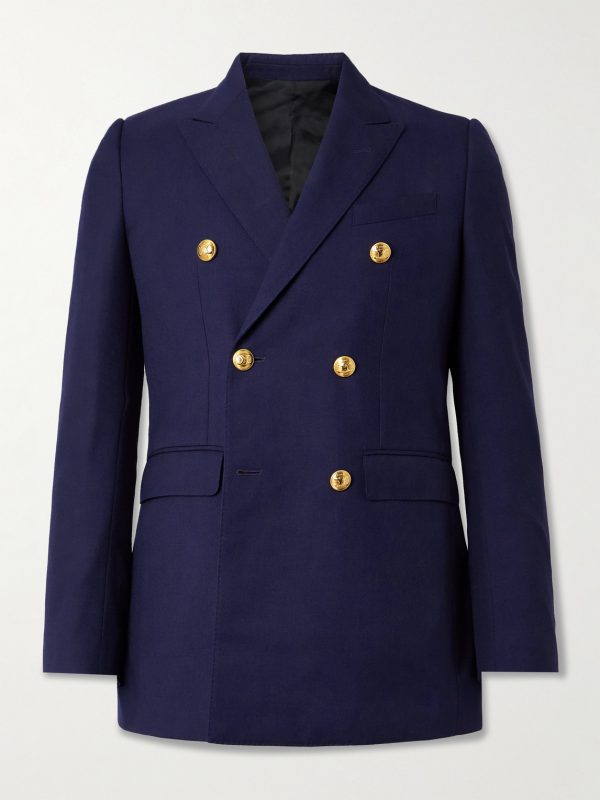 Camden Double-Breasted Gabardine Blazer Camden Double-Breasted Gabardine Blazer