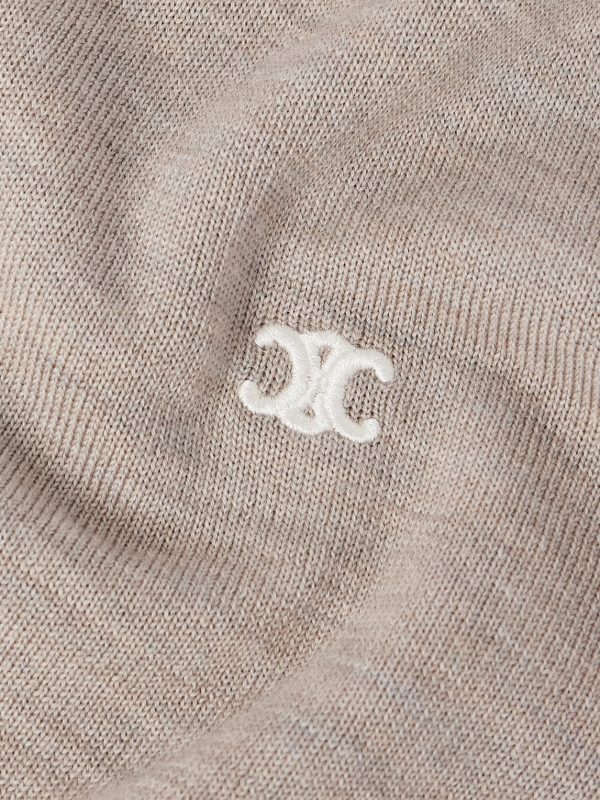 Triomphe Logo-Embroidered Wool Sweater - CU Triomphe Logo-Embroidered Wool Sweater - CU