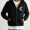 Logo-Embroidered Cotton-Jersey Zip-Up Hoodie - FR Logo-Embroidered Cotton-Jersey Zip-Up Hoodie - FR