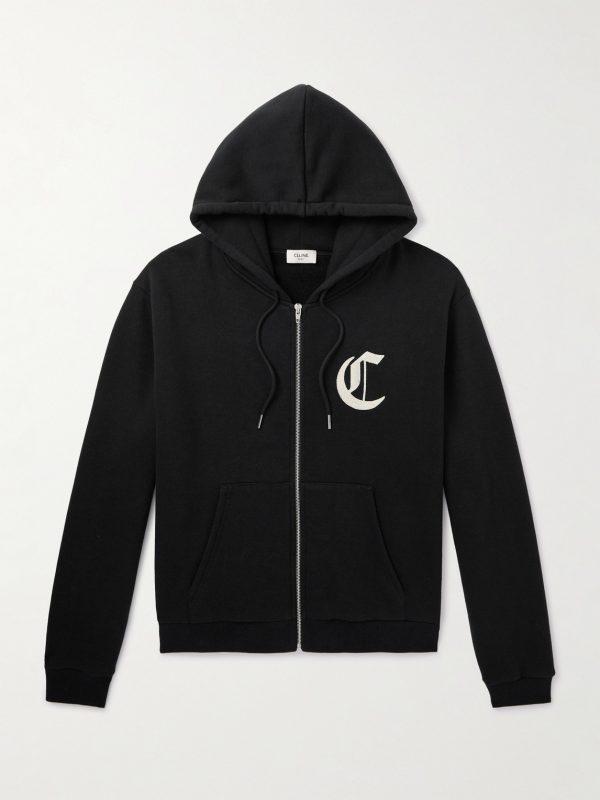 Logo-Embroidered Cotton-Jersey Zip-Up Hoodie Logo-Embroidered Cotton-Jersey Zip-Up Hoodie