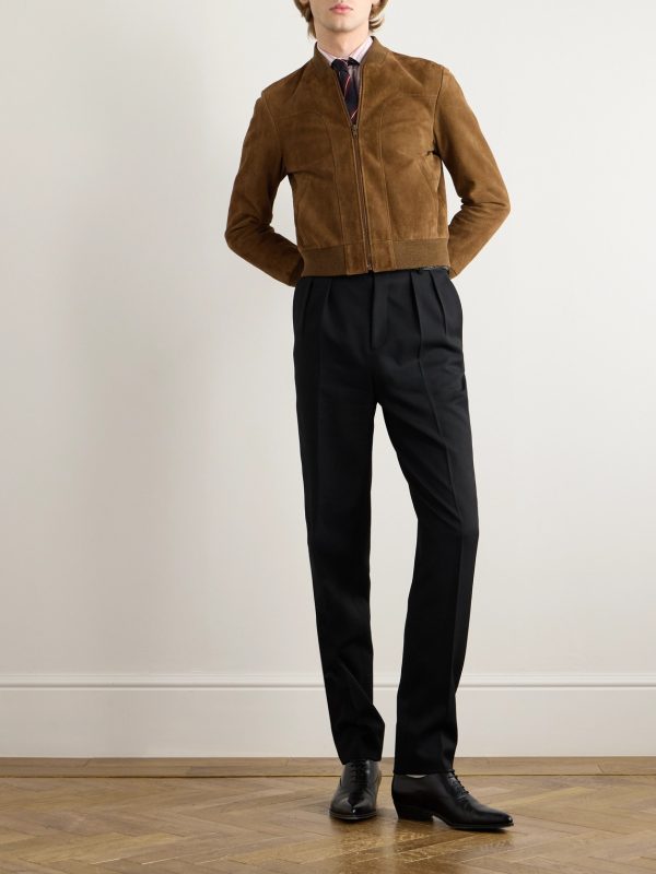 Suede Bomber Jacket - OU Suede Bomber Jacket - OU