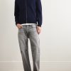 Logo-Embroidered Wool and Cashmere-Blend Zip-Up Cardigan - OU Logo-Embroidered Wool and Cashmere-Blend Zip-Up Cardigan - OU