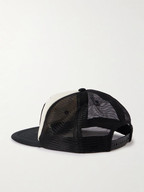 Logo-Appliquéd Cotton-Canvas and Mesh Trucker Cap - BK Logo-Appliquéd Cotton-Canvas and Mesh Trucker Cap - BK