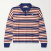 Logo-Embroidered Striped Cotton Polo Shirt Logo-Embroidered Striped Cotton Polo Shirt