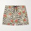 Mid-Length Straight-Leg Printed Swim Shorts Mid-Length Straight-Leg Printed Swim Shorts