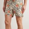 Mid-Length Straight-Leg Printed Swim Shorts - OU Mid-Length Straight-Leg Printed Swim Shorts - OU