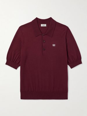 Triomphe Slim-Fit Cropped Logo-Embroidered Cotton Polo Shirt Triomphe Slim-Fit Cropped Logo-Embroidered Cotton Polo Shirt