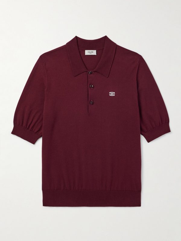 Triomphe Slim-Fit Cropped Logo-Embroidered Cotton Polo Shirt