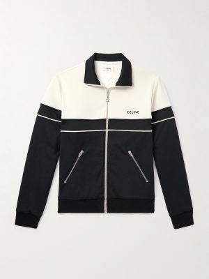 Logo-Embroidered Colour-Block Jersey Track Jacket Logo-Embroidered Colour-Block Jersey Track Jacket