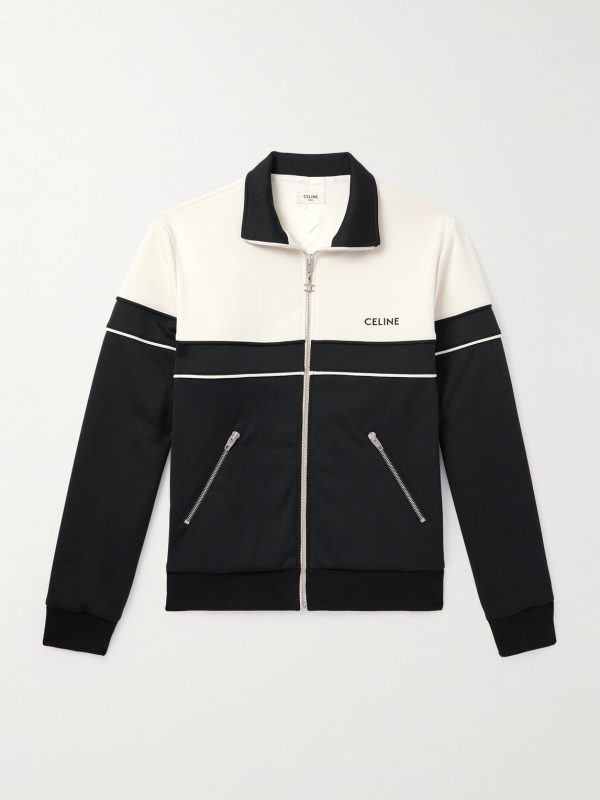 Logo-Embroidered Colour-Block Jersey Track Jacket Logo-Embroidered Colour-Block Jersey Track Jacket