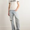 Cropped Logo-Appliquéd Cotton-Jersey T-Shirt - OU Cropped Logo-Appliquéd Cotton-Jersey T-Shirt - OU