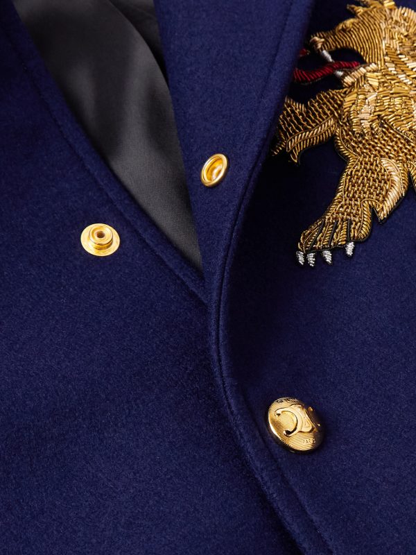 Teddy Embellished Wool-Flannel Bomber Jacket - CU