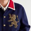 Teddy Embellished Wool-Flannel Bomber Jacket - E2