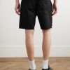 Straight-Leg Distressed Cotton-Twill Cargo Shorts - BK
