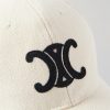 Triomphe Logo-Embroidered Wool-Blend Baseball Cap - CU