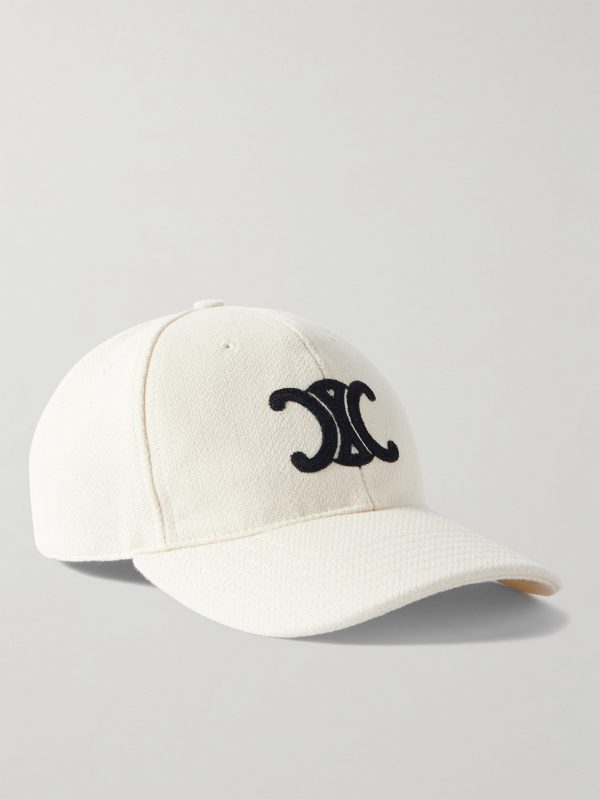 Triomphe Logo-Embroidered Wool-Blend Baseball Cap