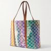 Leather-Trimmed Logo-Embroidered Wool Tote Bag - BK Leather-Trimmed Logo-Embroidered Wool Tote Bag - BK