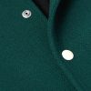 Teddy Triomphe Leather-Trimmed Wool-Blend Varsity Jacket - CU