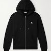Logo-Embroidered Cotton and Cashmere-Blend Zip-Up Hoodie Logo-Embroidered Cotton and Cashmere-Blend Zip-Up Hoodie