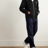 Logo-Embroidered Cotton and Cashmere-Blend Zip-Up Hoodie - OU Logo-Embroidered Cotton and Cashmere-Blend Zip-Up Hoodie - OU