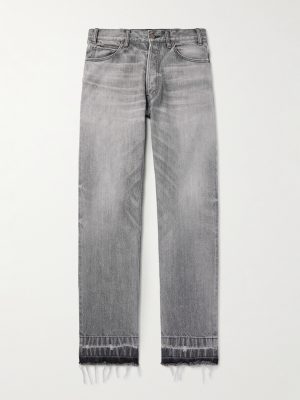 Valley Straight-Leg Distressed Jeans Valley Straight-Leg Distressed Jeans