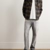 Valley Straight-Leg Distressed Jeans - OU Valley Straight-Leg Distressed Jeans - OU