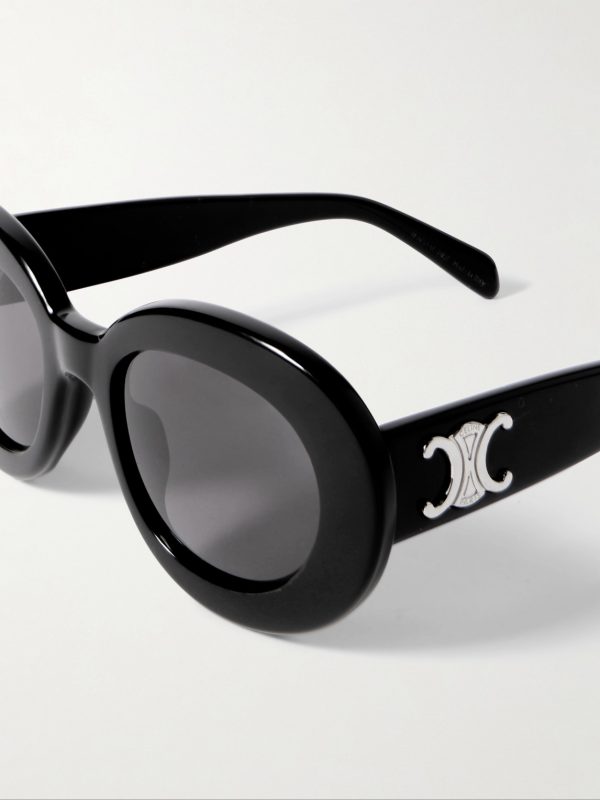 Oval-Frame Acetate Sunglasses - CU