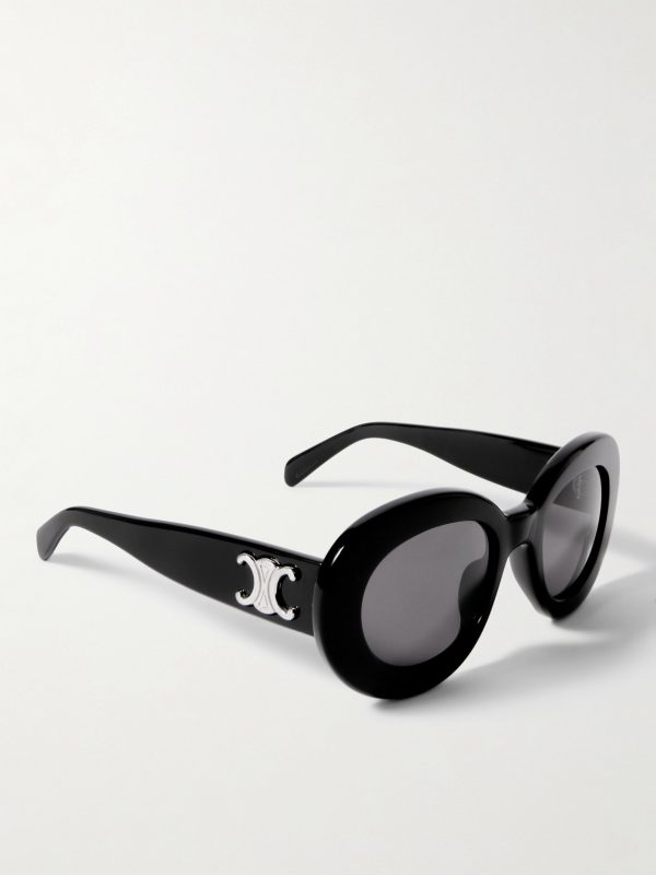 Oval-Frame Acetate Sunglasses - FR