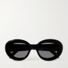 Oval-Frame Acetate Sunglasses