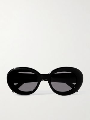 Oval-Frame Acetate Sunglasses