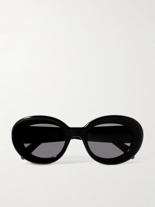 Oval-Frame Acetate Sunglasses