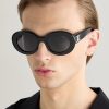 Oval-Frame Acetate Sunglasses - OU