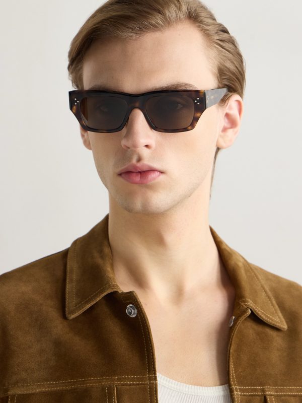 D-Frame Tortoiseshell Acetate Sunglasses - OU D-Frame Tortoiseshell Acetate Sunglasses - OU