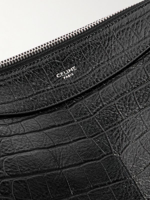 Romy Large Croc-Effect Leather Messenger Bag - CU Romy Large Croc-Effect Leather Messenger Bag - CU