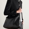Romy Large Croc-Effect Leather Messenger Bag - OU Romy Large Croc-Effect Leather Messenger Bag - OU