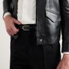 2cm Lizard-Effect Leather Belt - FR