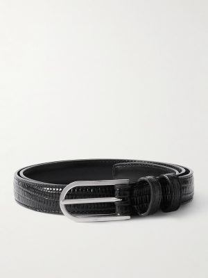 2cm Lizard-Effect Leather Belt 2cm Lizard-Effect Leather Belt